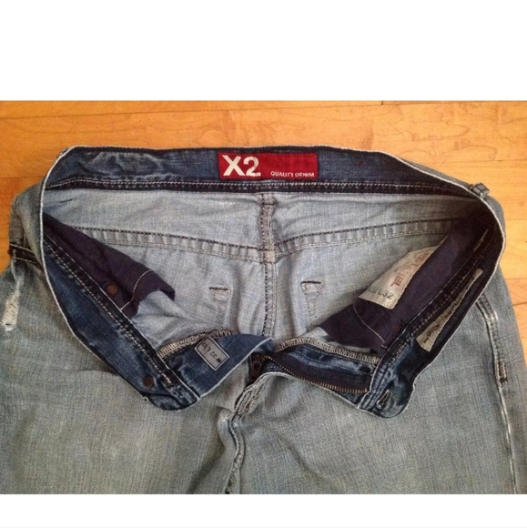 X2 Quality Denim M42 Loose Blue 100% Cotton Men's Jeans Size W32 L32 Boot Cut - Picture 8 of 12